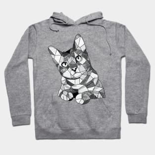 Geometric Sketchy Cat Hoodie